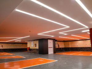 نور خطی پارکینگ ساختمان اداری 