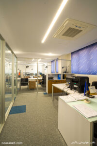 پروژه روشنایی دفتر هواپیمایی زاگرس صنایع روشنایی نورانه