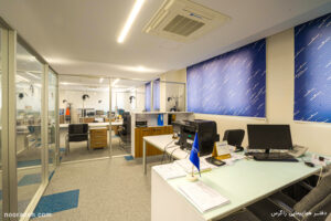 پروژه روشنایی دفتر هواپیمایی زاگرس صنایع روشنایی نورانه