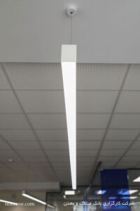 طراحی روشنایی کارگزاری صنعت و معدن با چراغ خطی لاین نورانه