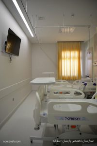 روشنایی بیمارستان شهر کرد نورانه - چراغ خطی لاین چراغ لینو