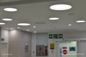 روشنایی بیمارستان شهر کرد نورانه - چراغ خطی لاین چراغ لینو