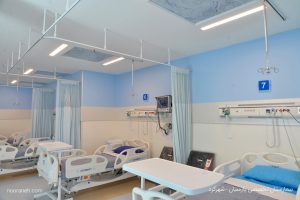 روشنایی بیمارستان شهر کرد نورانه - چراغ خطی لاین چراغ لینو