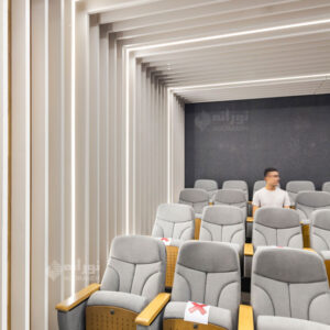 چراغ خطی لاین ، لاین خطی ، سالن همایش کاج بانک کارآفرین ، صنایع روشنایی نورانه