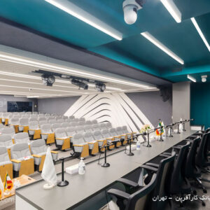 چراغ خطی روکار لاین ، نور خطی ، تهران سالن همایش کاج بانک کارآفرین لاین روکار نور خطی نورانه