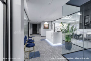 دفتر مرکزی شرکت اندیشمندان مسکن ساز آرشام تهران نورانه چراغ لنزا لاین