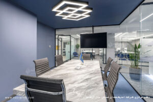 دفتر مرکزی شرکت اندیشمندان مسکن ساز آرشام تهران نورانه چراغ کاستومایز لاین