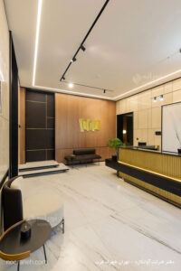 طراحی روشنایی داخلی، نورپردازی فضای داخلی، پروژه دفتر اداری شرکت آوانگارد تهران، نورانه