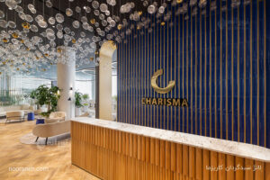 لانژ سبدگردان کاریزما نورانه رینگو کاستومایز چراغ دایره ای دفتر معماری دش