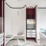 چراغ آویز دکوراتیو، چراغ اسپات، نورانه پروژه گالری جواهرات سروش چراغ سیلوا آویز مانا دوخانه مانا تک خانه لینو کاستومایز چراغ تخم مرغی