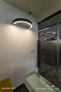 نورانه، پروژه، طراحی نورپردازی، لایتینگ، چراغ کاستومایز، چراغ رینگی، نیم رینگ تهران