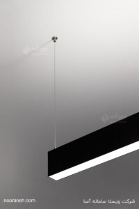 نورانه پروژه نورپردازی لایتینگ لاین بالا و پایین لاین دوطرفه آویز اداری تهران line up & down