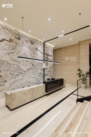 ساختمان دیدار چراغ خطی آویز نورانه