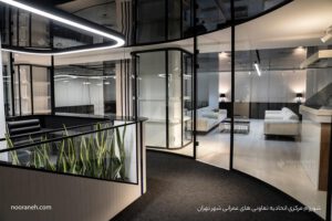 نورانه پروژه شوروم مرکزی تعاونی های عمرانی تهران چراغ خطی لاین کرو