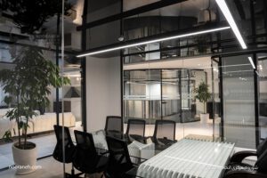 نورانه پروژه شوروم مرکزی تعاونی های عمرانی تهران چراغ خطی لاین کرو