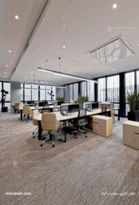 نورانه پروژه دفتر اداری سعادت آباد لاین آویز