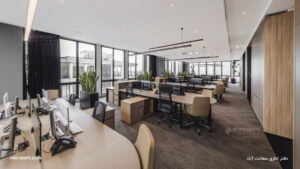 نورانه پروژه دفتر اداری سعادت آباد لاین آویز