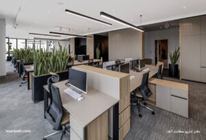 نورانه پروژه دفتر اداری سعادت آباد لاین آویز