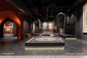 نورپردازی گالری فرش چهارسو، نورپردازی تاکیدی