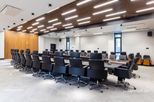 نورانه پروژه اصفهان دفتر کارخانه مهرتاش چراغ خطی لاین تریمو اکو روکار، نورانه