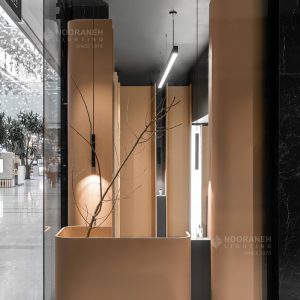 نورانه پروژه ایران مال تهران چراغ سیلوا آویز روکار فروشگاه عطر تورنته