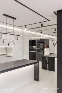 نورپردازی منزل مسکونی اصفهان، طراحی روشنایی خانه، چراغ مگنتی مولتی ترک نورانه