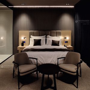 نورپردازی اتاق خواب هتل، نور تخت خواب