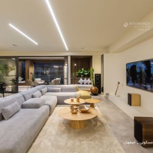 چراغ خطی لاین نورانه، طراحی روشنایی منزل مسکون در اصفهان