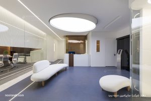 طبقه دوم دفتر شرکت ساپرامین، چراغ کرو لاین نورانه