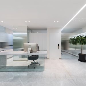 نورپردازی خطی اداری خطوتار با چراغ لاین نورانه