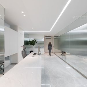 نورپردازی خطی اداری خطوتار با چراغ لاین نورانه