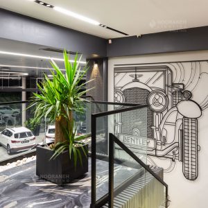 نورپردازی نمایشگاه ماشین بنتلی