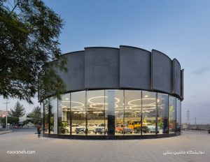 نورپردازی نمایشگاه ماشین بنتلی با چراغ رینگو نورانه