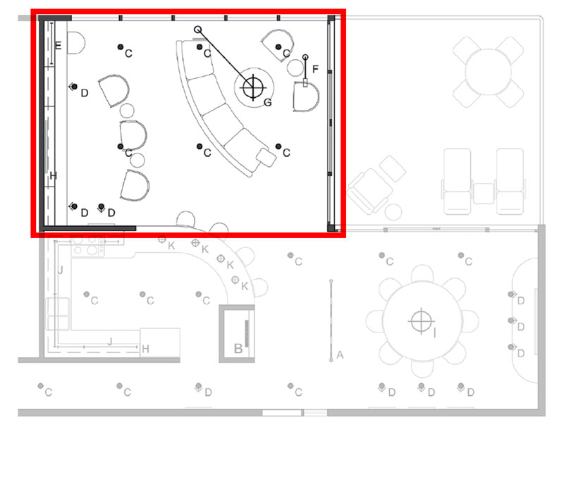 طراحی روشنایی مسکونی، نشیمن