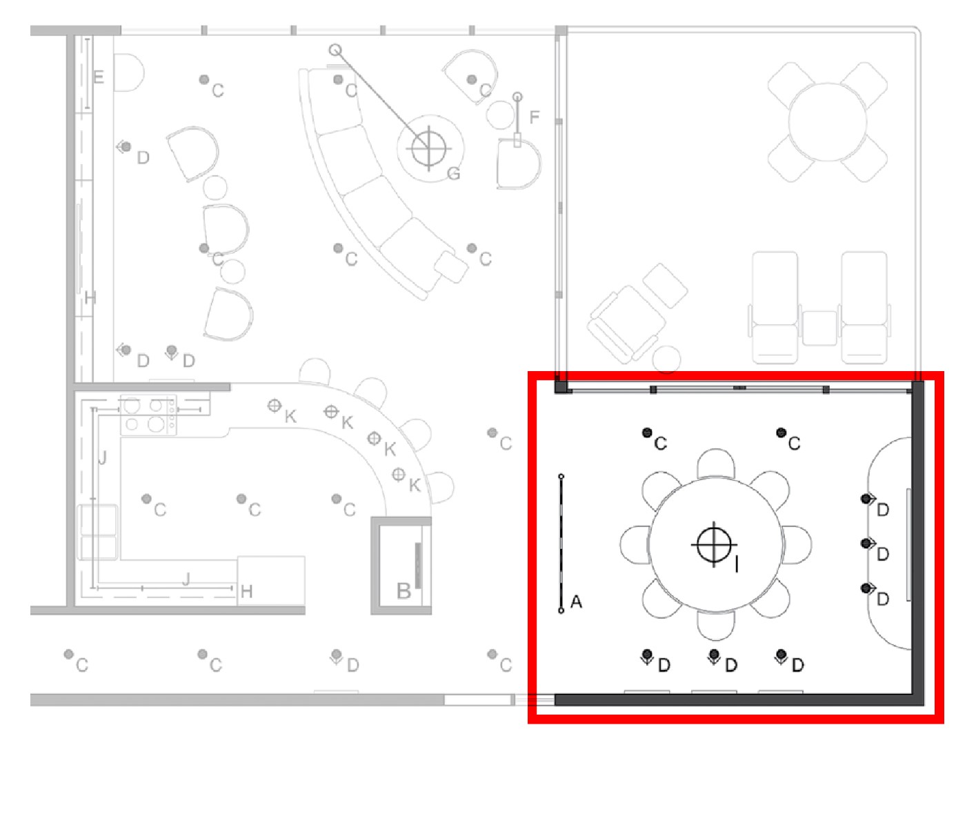 طراحی روشنایی نهارخوری