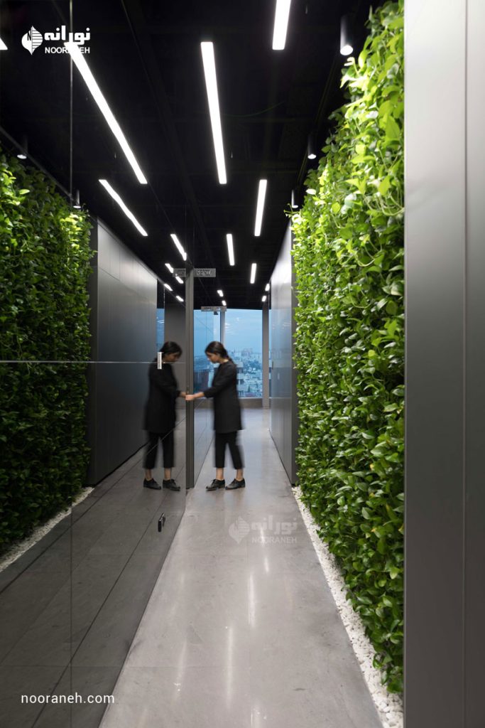 نورپردازی خطی دفتر بازتاب، چراغ خطی نورانه