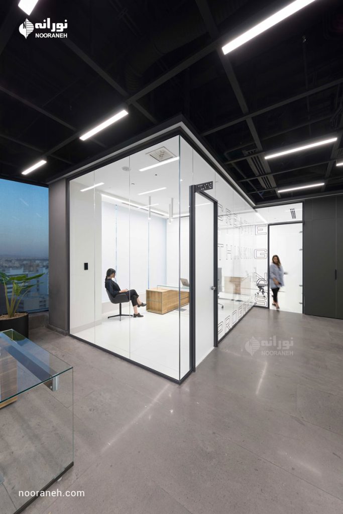 نورپردازی خطی دفتر بازتاب، چراغ خطی نورانه