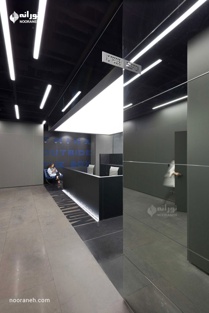 نورپردازی خطی دفتر بازتاب، چراغ خطی نورانه