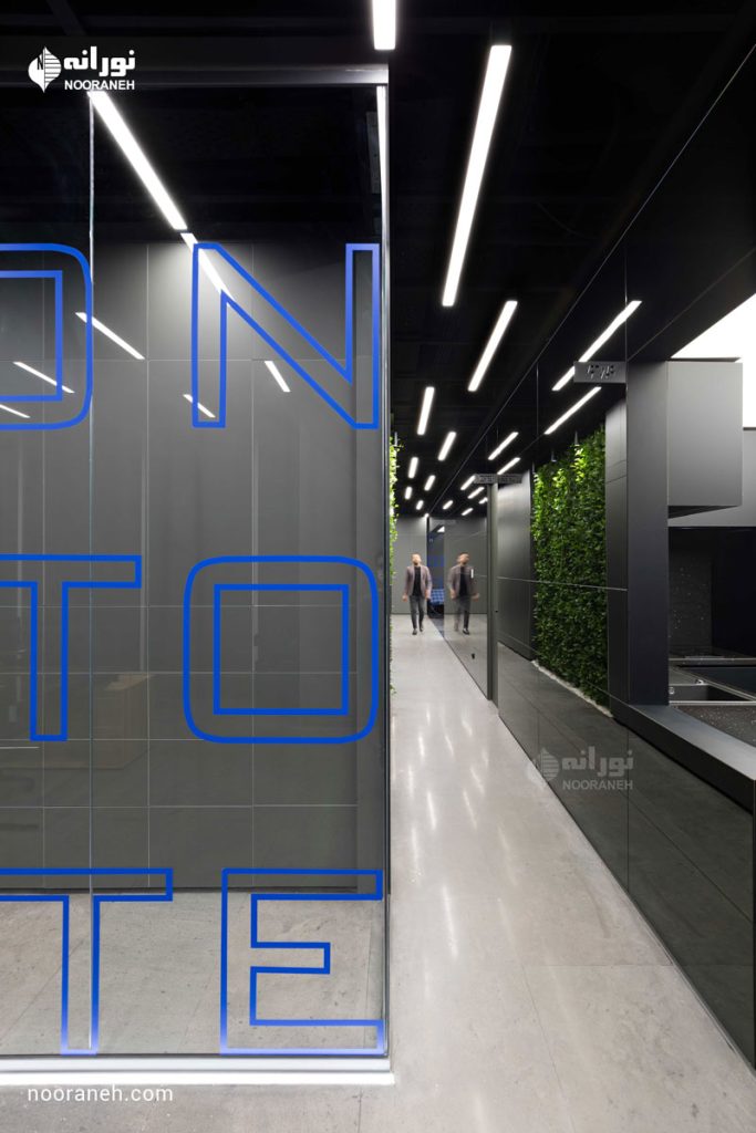 نورپردازی خطی دفتر بازتاب، چراغ خطی نورانه