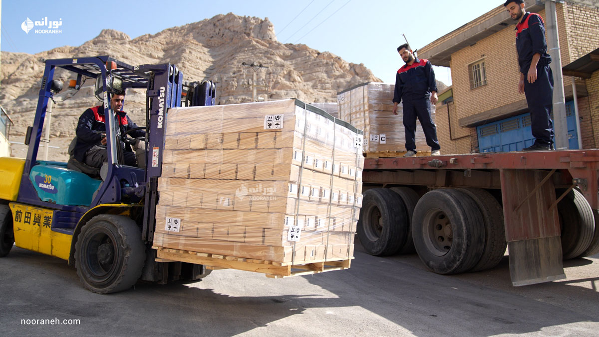 بارگیری و ارسال محصولات نورانه برای یک پروژه بیمارستانی