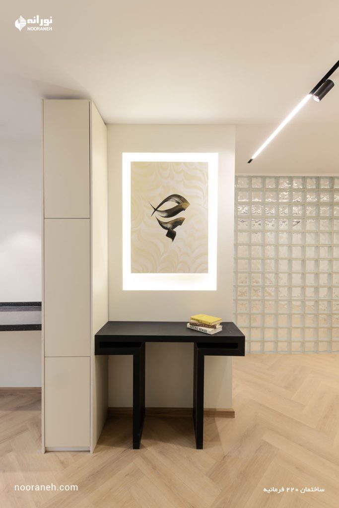 تامین روشنایی و نورپردازی ساختمان 220 فرمانیه با چراغ های نورانه