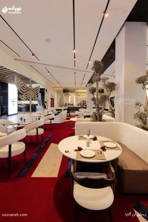 نورپردازی رستوران آلایا با چراغ های مگنتی مولتی ترک نورانه