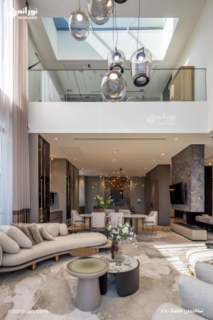 تامین روشنایی و نورپردازی ساختمان فلامک شماره 28 توسط شرکت نورانه