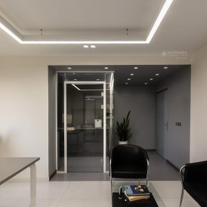 نورپردازی دفتر اداری باکس با چراغ لاین نورانه