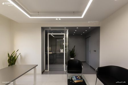 نورپردازی دفتر اداری باکس با چراغ لاین نورانه