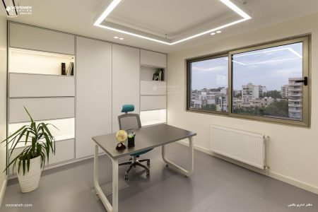 نورپردازی دفتر اداری باکس با چراغ لاین نورانه