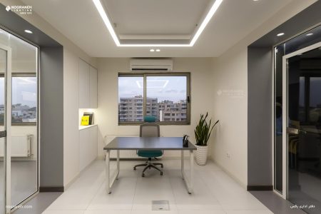 نورپردازی دفتر اداری باکس با چراغ لاین نورانه