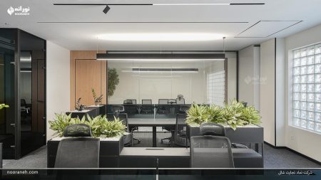 نورپردازی ساختمان اداری شرکت نماد تجارت شالی