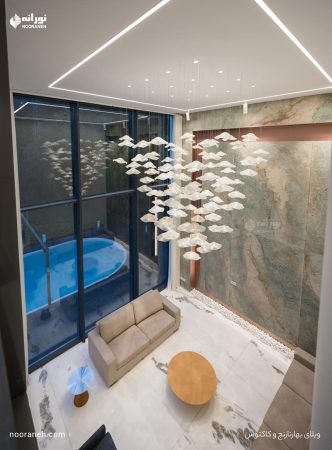 طراحی روشنایی و نورپردازی ویلای بهارنارنج، نورانه