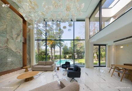 طراحی روشنایی و نورپردازی ویلای بهارنارنج، نورانه